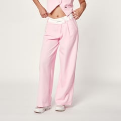 MILK - Pantalon Fashion Rosa Mujer Milk