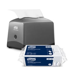 TORK - Dispensador Servilleta Plus 100 Gris + 3 Cargas Gratis