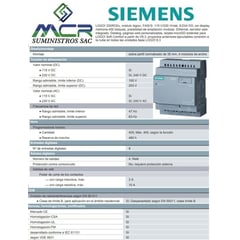 SIEMENS - PLC LOGO DIGITAL DE 115V / 240V AC/DC 8ENTRADAS 4SALIDAS