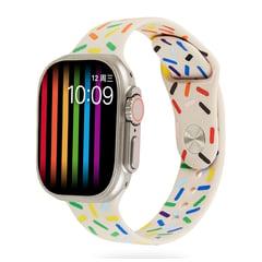 GENERICO - CORREA RAINBOW PARA APPLE WATCH 38-40-41 MM COLOR NEGRO