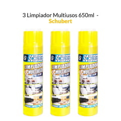 GENERICO - PACK X3 Espuma Limpiador Multiusos All Clean 650 ml Schubert