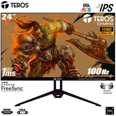 TEROS - Monitor TE-2412S 24 IPS Full HD 100HZ 1MS FreeSync, HDMI, VGA