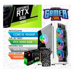 NVIDIA - Computadora PC GAMER Core i5 10400F + RAM 16GB + SSD 500GB + VIDEO RTX 3050 6GB