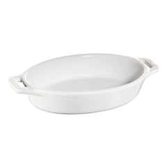 STAUB - Fuente Ovalada de Cerámica de 17 cm Blanco