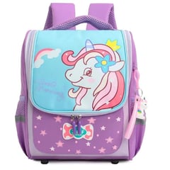 GENERICO - Mochila Unicornio Conejito Escolar Kawaii con Llavero