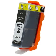 TINTA NEGRO 670 670XL compatible Impresora 3525 4615 4625 5525 6526