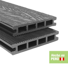 GENERICO - PISO DECK WPC Negro 14.2cm x 2.5cm x 3m - para 2.175 m2 (Paq x 5 un)