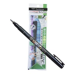 TOMBOW - Marcador fudenosuke punta blanda negro