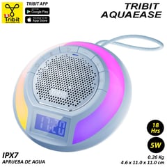 TRIBIT - AquaEase Shower - Altavoz Bluetooth Azul