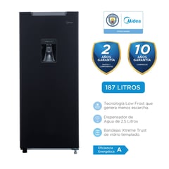 MIDEA - REFRIGERADORA 190L COLOR NEGRO UNA PUERTA - MDRD190ANLXW-PE