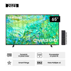 TELEVISOR CRYSTAL 65" UHD 4K SMART TV UN65CU8000GXPE - NEGRO