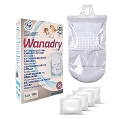 GENERICO - Deshumedecedor para closet pack + 4 saquitos WANADRY