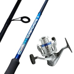 OKUMA - Equipo De Pesca Caña 2.70 m Carrete 5500 con Nylon