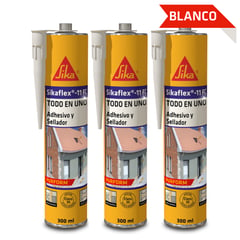 SIKA - Tripack Sellante de juntas Sikaflex-11 FC Purform Blanco x 300ml