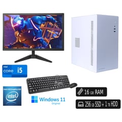 INTEL - COMPUTADORA PC Ci5 7500 16GB 256GB SSD 1TB HDD Monitor LED 22"