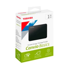 TOSHIBA - Disco duro externo Canvio Basic 1TB, USB 3.0