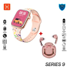 GENERICO - Pack Smartwatch T900 Pro Max GS Rosa + Audifonos Air39 Rosa