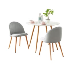 HOME PREMIUM - Juego de Comedor 2 Sillas Teny Gris