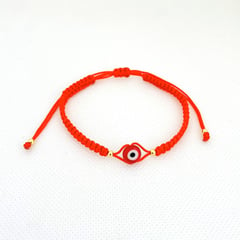 GENERICO - Pulsera de Hilo Ojo Turco y Acero