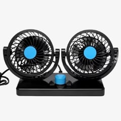 GENERICO - VENTILADOR CARRO 360 DOBLE GRADUABLE PORTATIL 12V