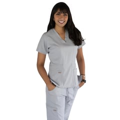 TWELVE - - conjunto scrub Chloe - Plomo plata