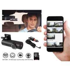 GENERICO - Cámara Dash Cam Wifi Dvr Micro SD128gb 1080p Cigarrera 12v