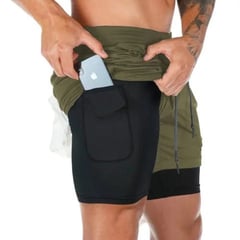 EPAUS - Short 2 en 1 Deportivo para Hombre