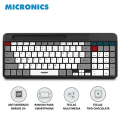 MICRONICS - TECLADO BLUETOOTH INALAMBRICO RECARGABLE ESPAÑOL K600-3M