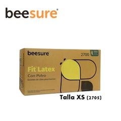 BEE - Guantes de látex talla XS 100 unidades BEESURE