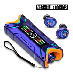CC GROUP - Audífonos Gamer Earphones M48 Bluetooth 5.3 Azul 2024