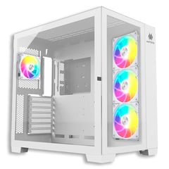 Case FX 900 WHITE, 2 Vidrio Templado, Argb Fan X4, USB TIPO-C