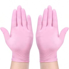 IMPORTADO MC - Guantes de Nitrilo Rosa Talla M x 100 unidades