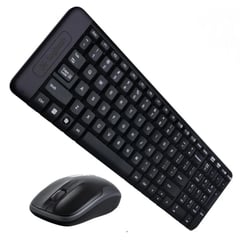 LOGITECH - TECLADO Y MOUSE INALAMBRICO MK220 USB SP NEGRO