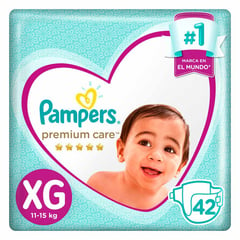 PAMPERS - Pañales Premium Care Talla XG 42 unidades