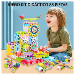 MEGA BLOCKS - Juego Kit de Engranajes Construcción Bloques Didáctico 83pz