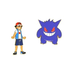 POKEMON - Ash and Gengar Enamel Pin Set