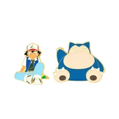 POKEMON - Ash & Snorlax Enamel Pin Set