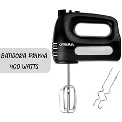 PRIMA - Batidora de Mano HM 9105 con 400 Watts- Negro