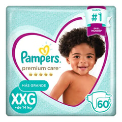 PAMPERS - Pañales Pampers Premium Care MegaPack Talla XXG 60 unidades