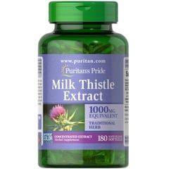 GENERICO - MILK THISTLE  CARDO MARIANO 1000MG PURITANS PRIDE - 180 CÁPSULAS