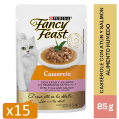 FANCY FEAST - ALIMENTO HÚMEDO GATO CASSEROLE SALMON Y ATÚN 15x85GR