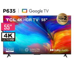 TCL - Televisor TCL 55” 4K Ultra HD 55P635 Google TV
