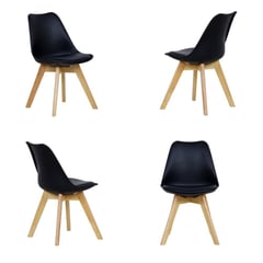 GRUPO CB - Silla Acolchada Modelo Eames Pack x4