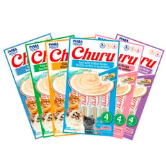 INABA - Six Pack Churu Snack cremoso para gatos combinado