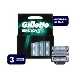 GILLETTE - Cartuchos para Afeitar Mach3 3 unidades