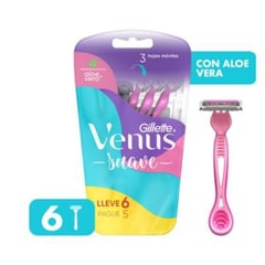 GILLETTE - Máquina para Afeitar Venus Simply3 6 unidades