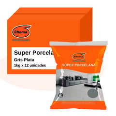 CHEMA - Pack Fragua Super porcelana gris plata x 12 und