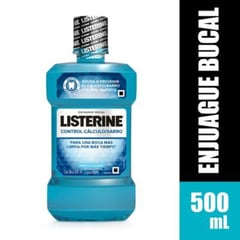 LISTERINE - Enjuague Bucal Control Sarro Menta Suave 500ml