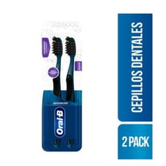 ORAL B - Cepillo Dental Advance 7 Beneficios con Carbón x2 Uni