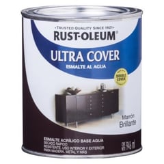 RUST OLEUM - Pintura Ultra Cover Brochable al Agua Marrón 946ml